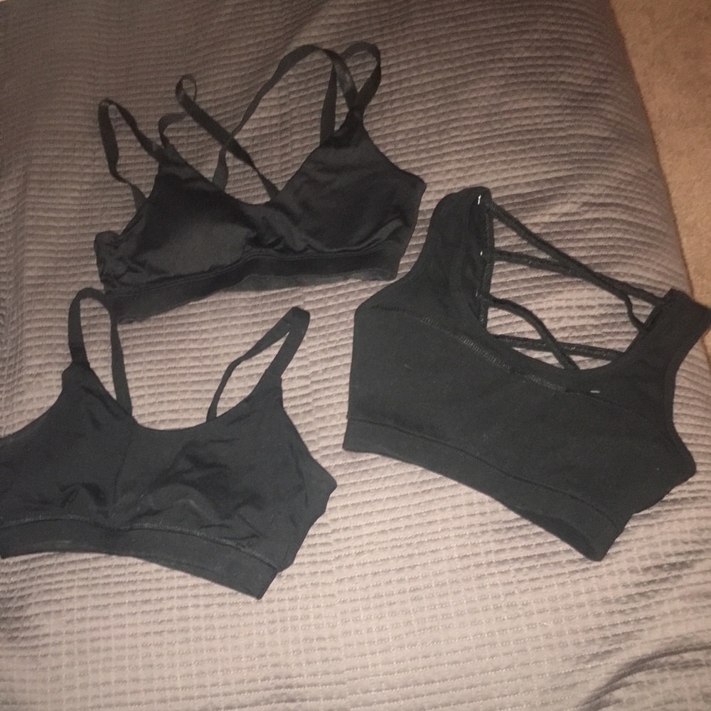 Set of Sports Bras - Crossed/Designed Backs
